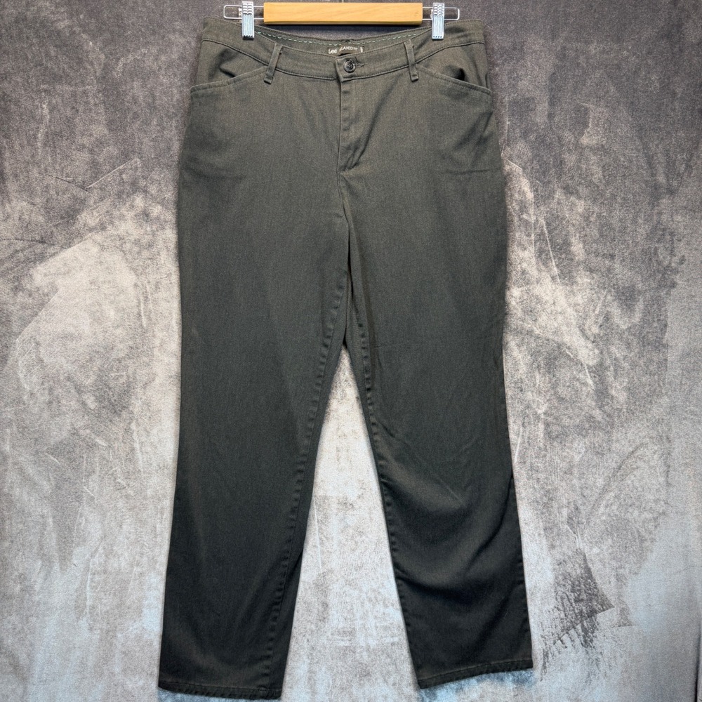 Lee Relaxed Fit Pants Womens Grey Relaxed 10 Medium Casual Workwear Chino